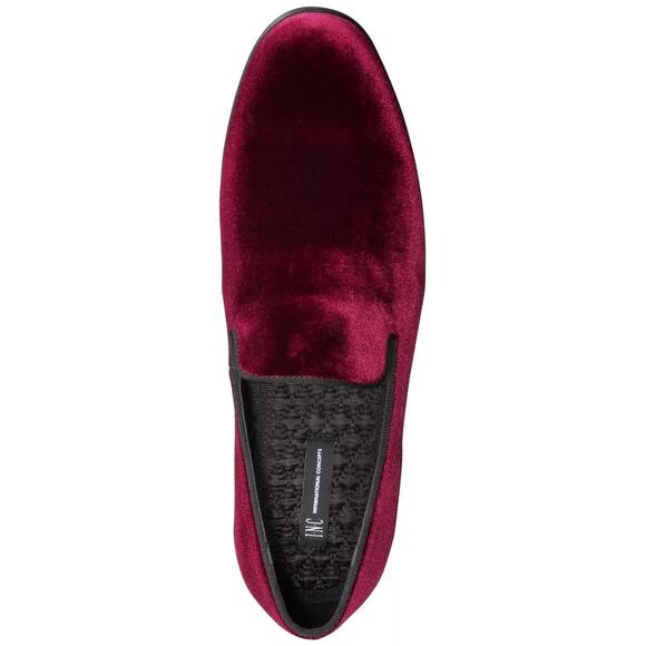 INC International Concepts Men Trace Slip On Loafers Size US 7.5M Red Velvet - Picture 4 of 5